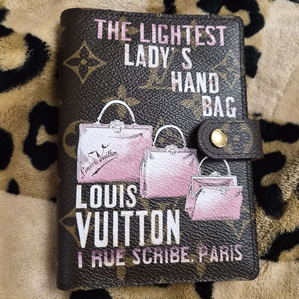 100% Authentic Louis Vuitton Pink and Brown Agenda